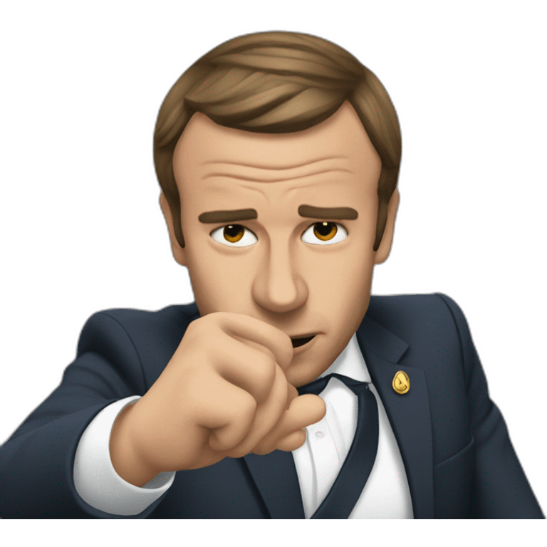 Macron dab emoji