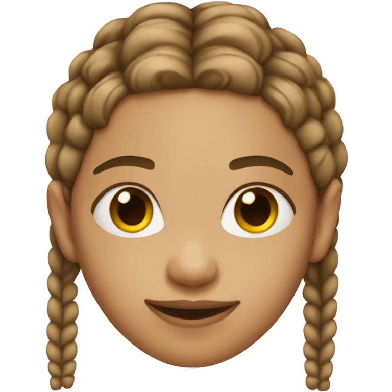 Light skin with braids emoji