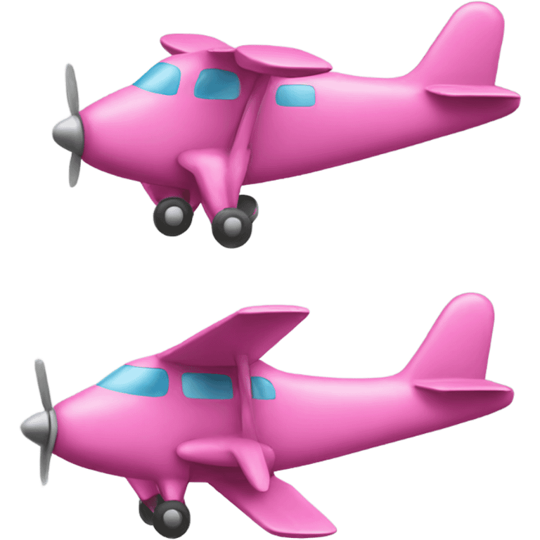 Pink plane dog shape emoji