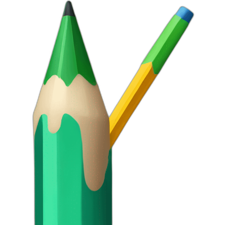 green blueish pencil emoji