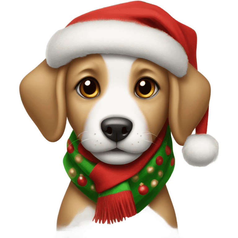 Christmas puppy emoji