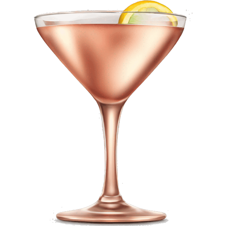 Realistic rose gold cocktail isolated single emoji