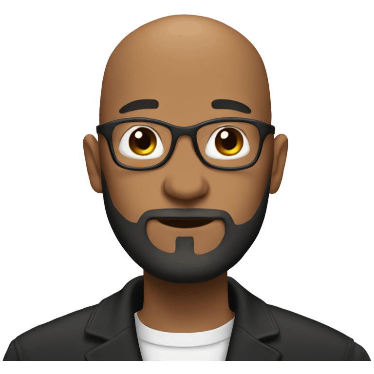 Bald and bearded pastor emoji