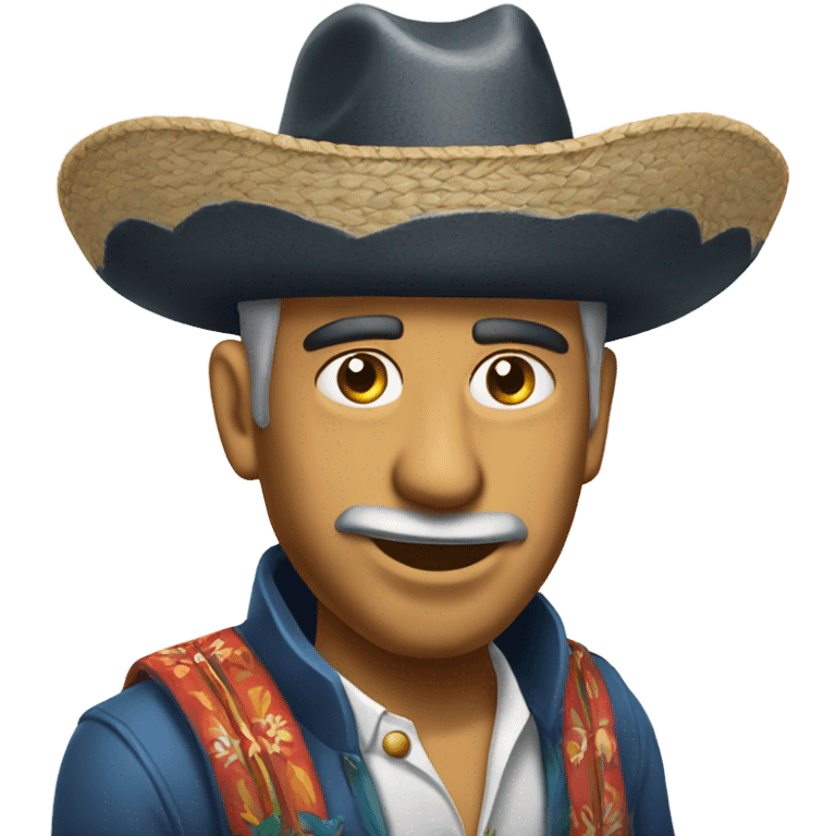 Camarón con sombrero  emoji