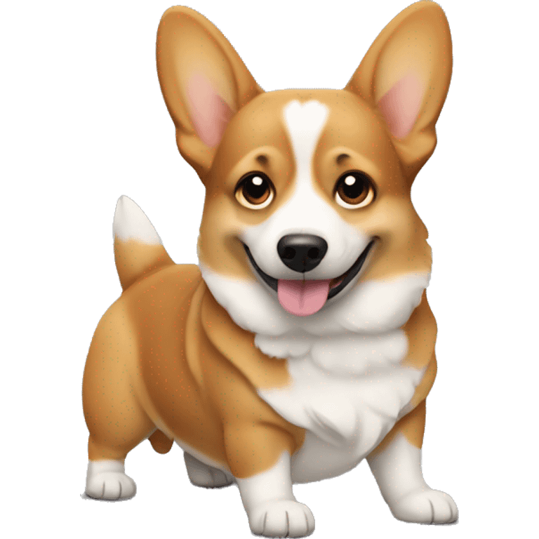 the dog corgi thought  emoji