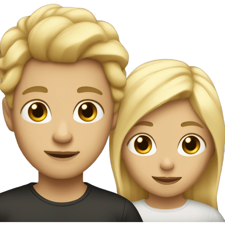 blonde and black haired duo emoji