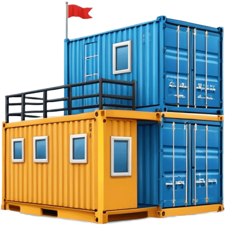 House from a sea container emoji