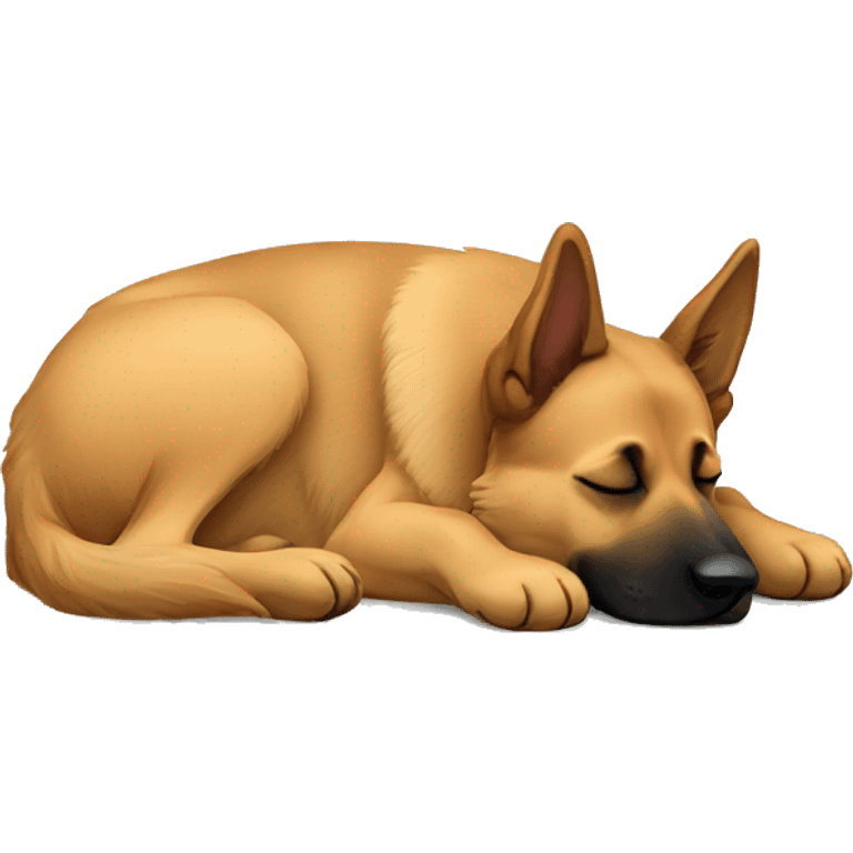 sleeping german sheperd emoji