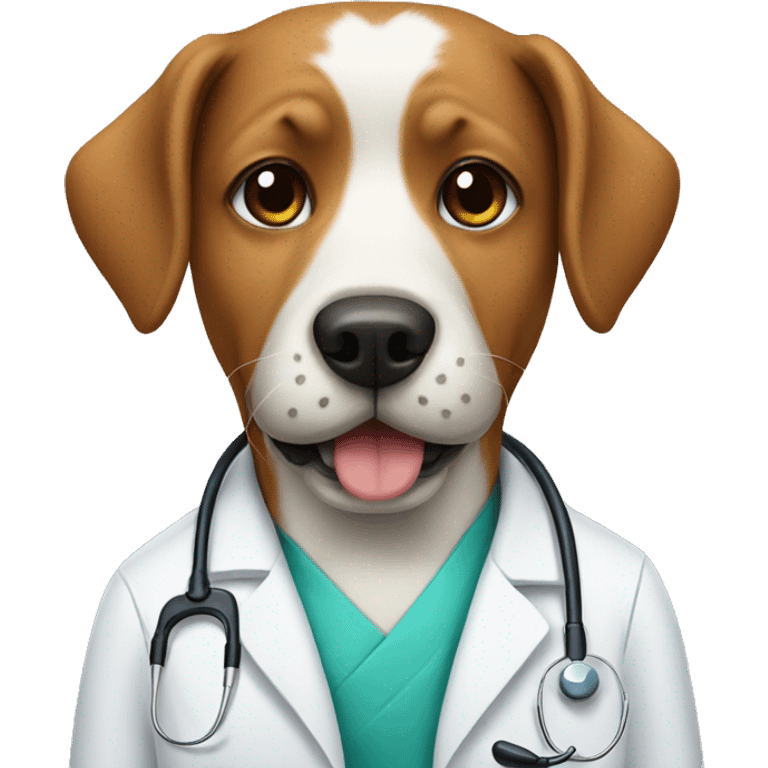 Dog as a doctor emoji