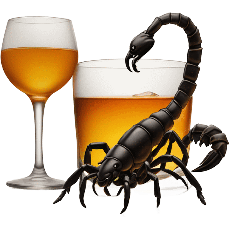 scorpion with whiskey  emoji