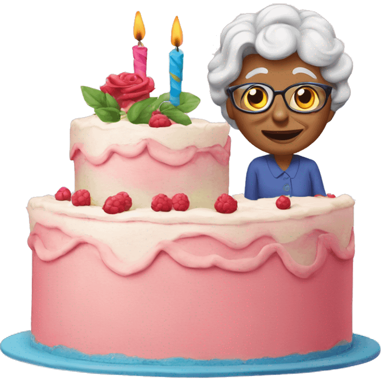 Birthdaycake for a 95 years old grandma emoji