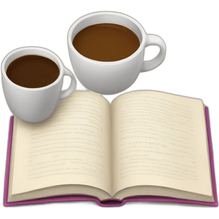 Book and Coffee emoji