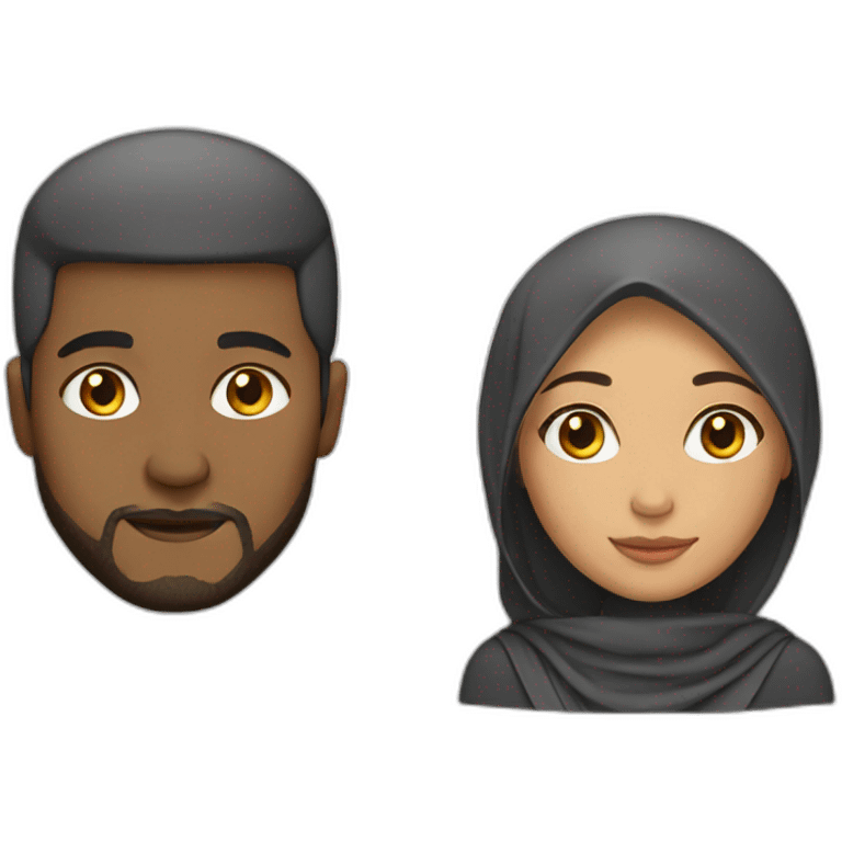 muslim couple light skin emoji