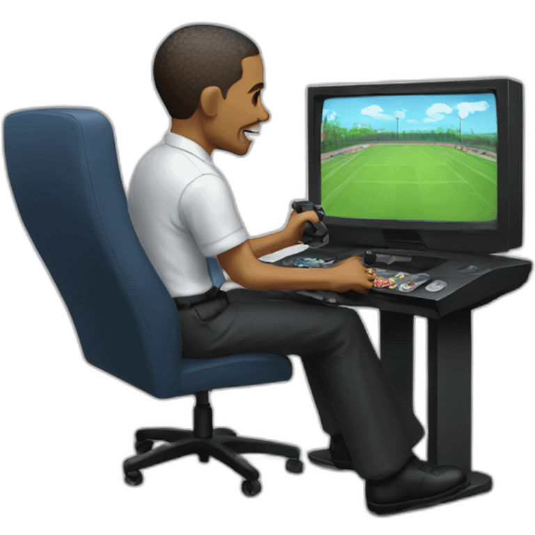 Obama playing videogames emoji