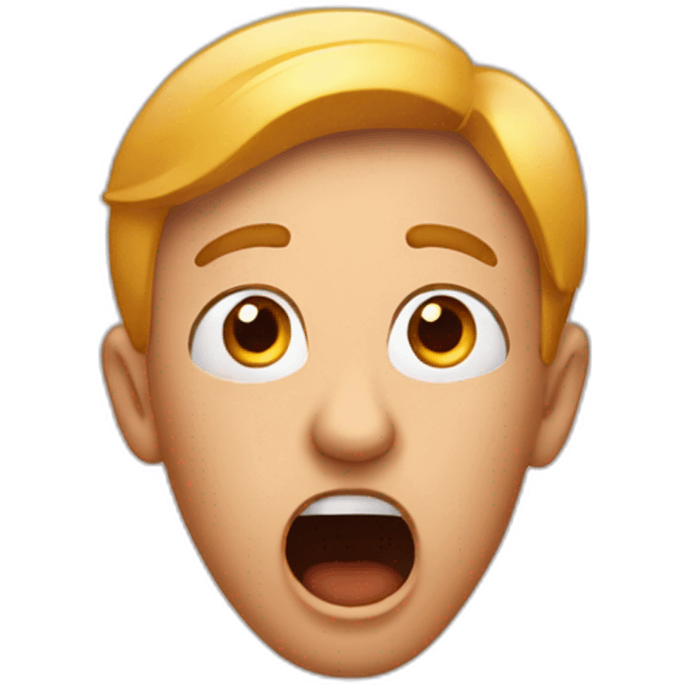 A surprised person has a red hurry face  emoji