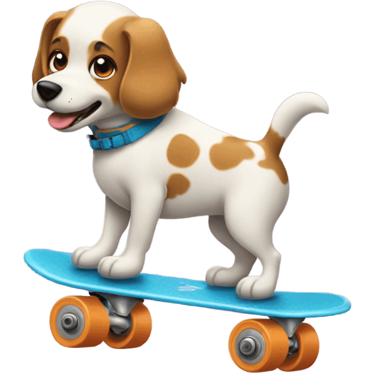 Dog roller skating  emoji