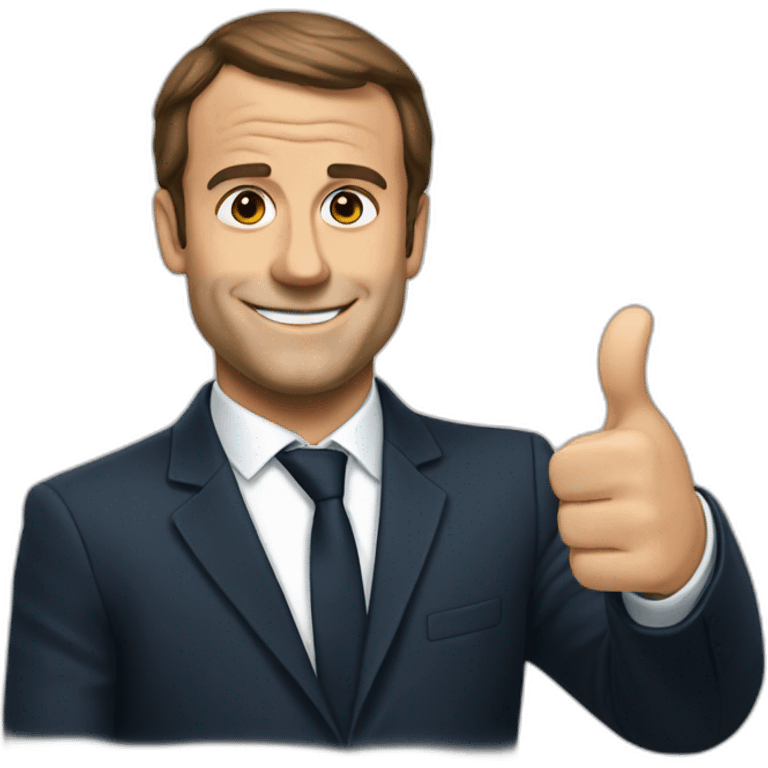 Macron thumb up emoji