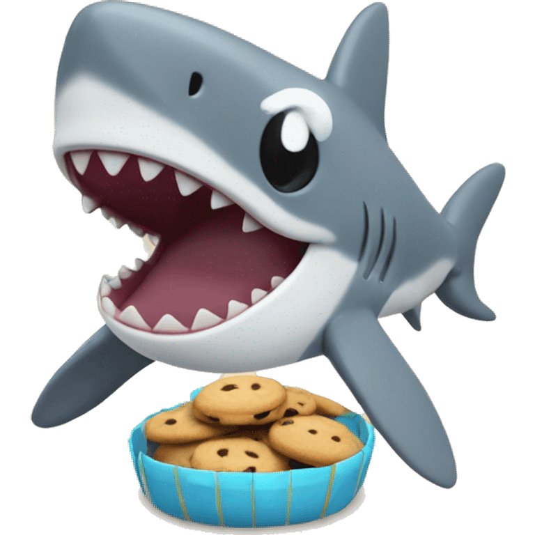 Baby shark with cookies emoji