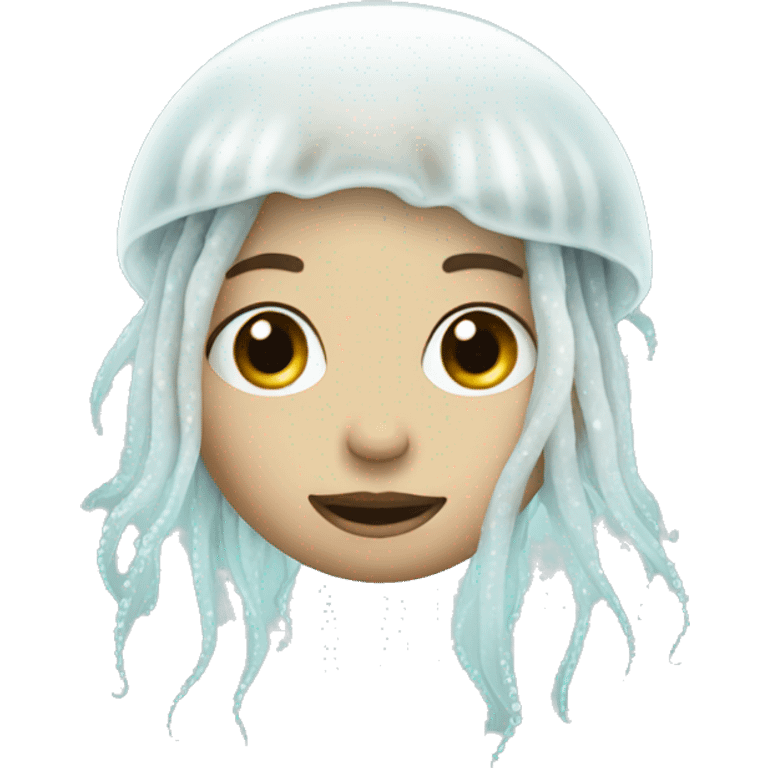 white jellyfish girl emoji