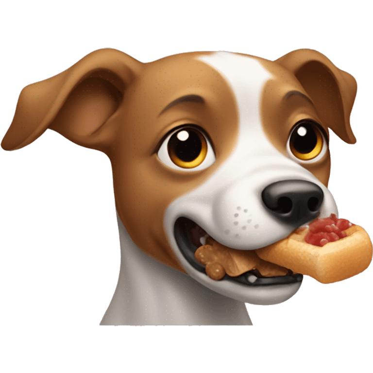 Dog eating  emoji