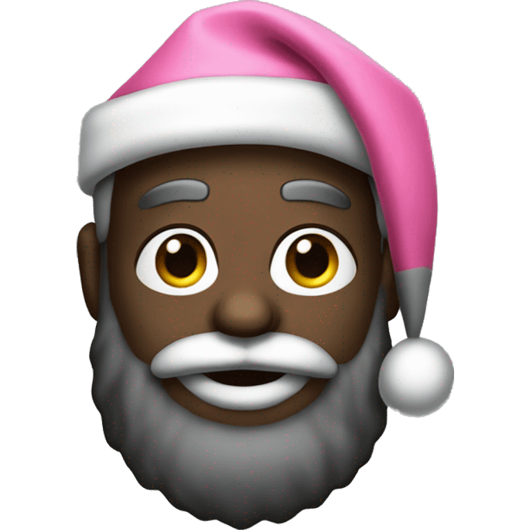 Pink black Santa emoji