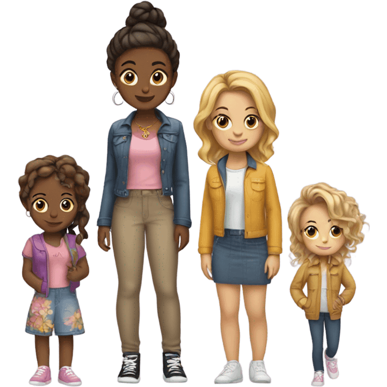 four girls  emoji