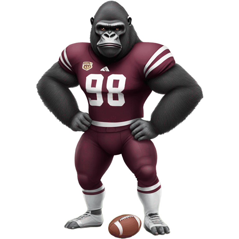 Gorilla football maroon emoji