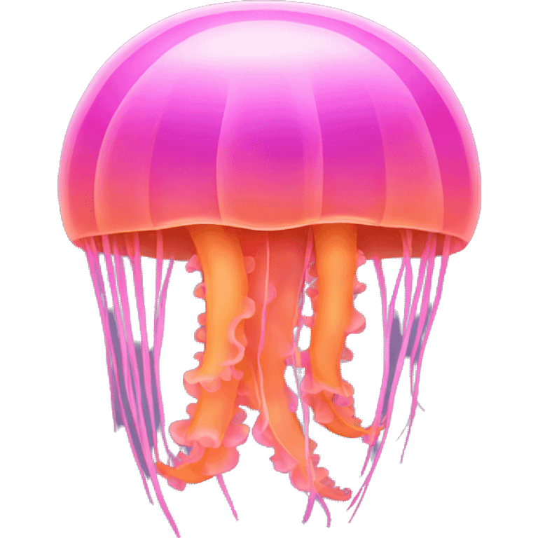 Jellyfish pink and orange emoji