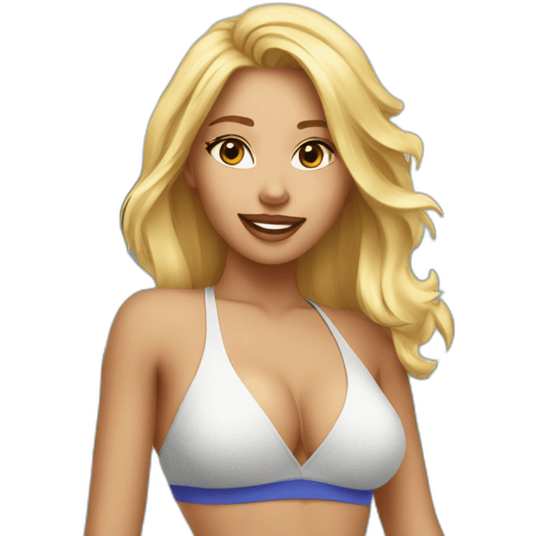 sexy blonde in swimsuit emoji