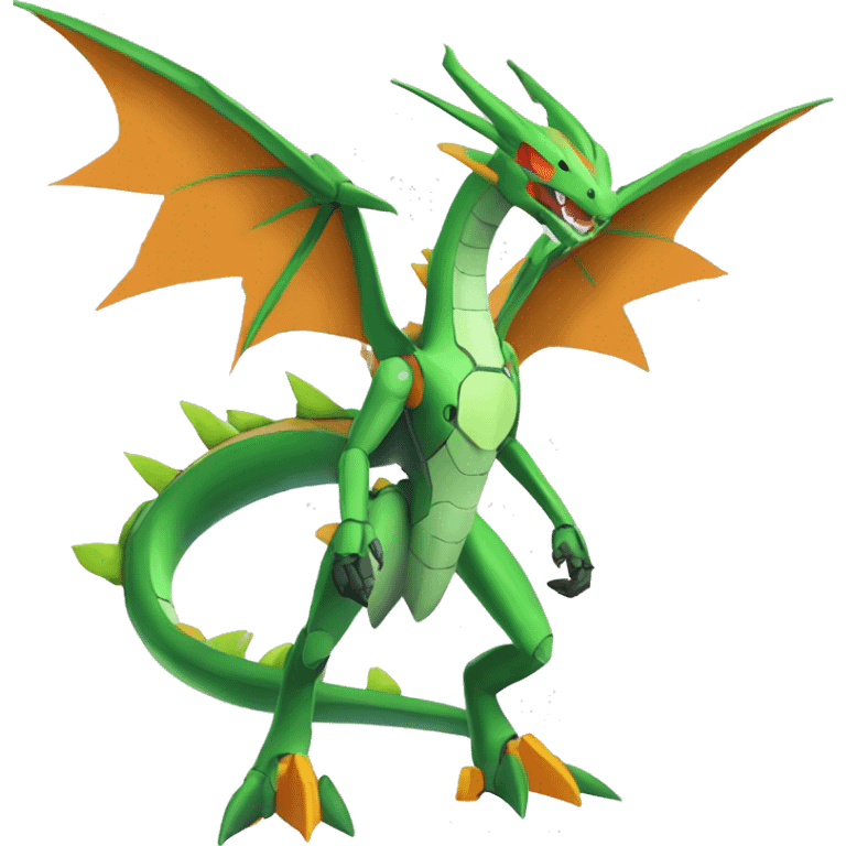 Mechanical Flygon-dragon-Charizard-raptor-Medabot-Mecha full body emoji