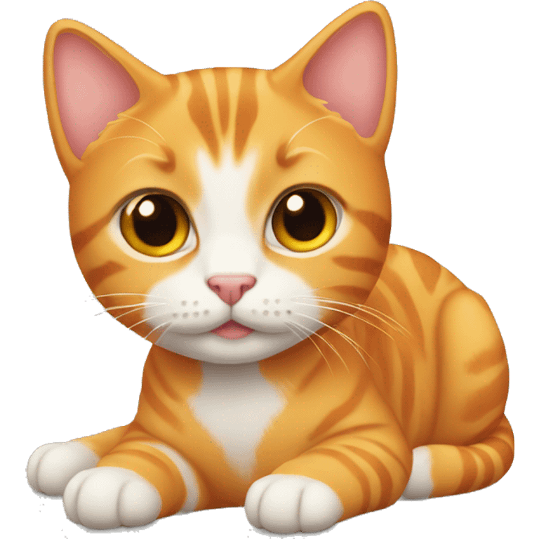 small orange cute tabby cat emoji emoji