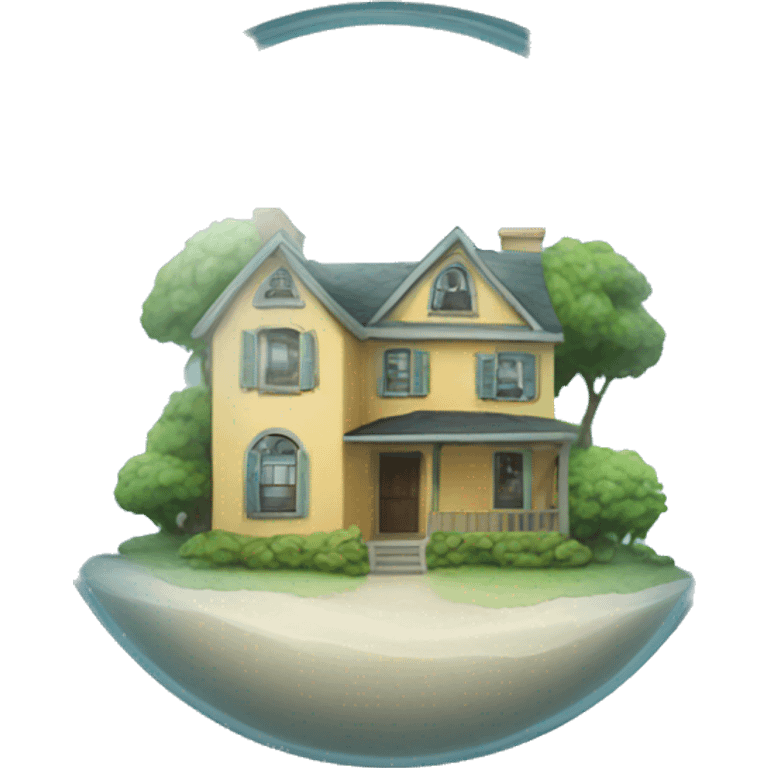 glass sphere with house inside emoji