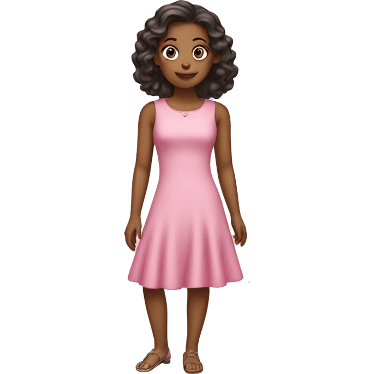 Girl pink dress  emoji