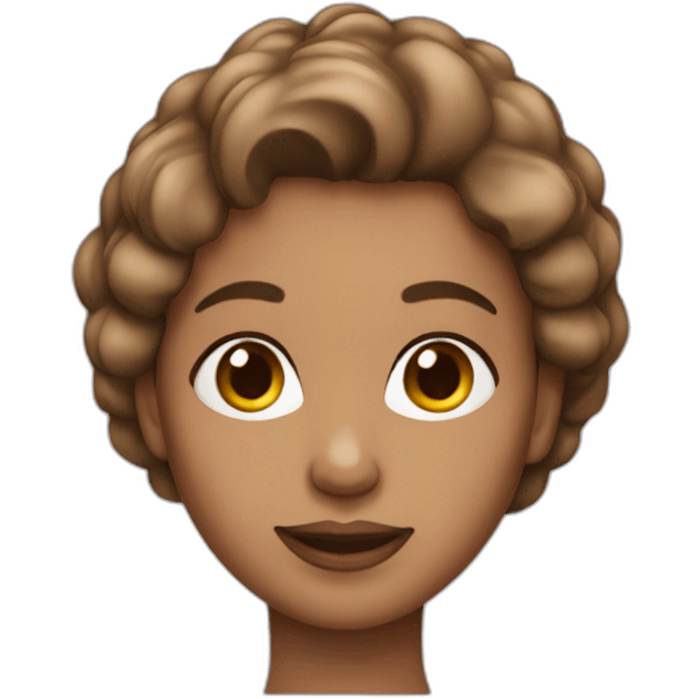 Teresa brown hair larg emoji