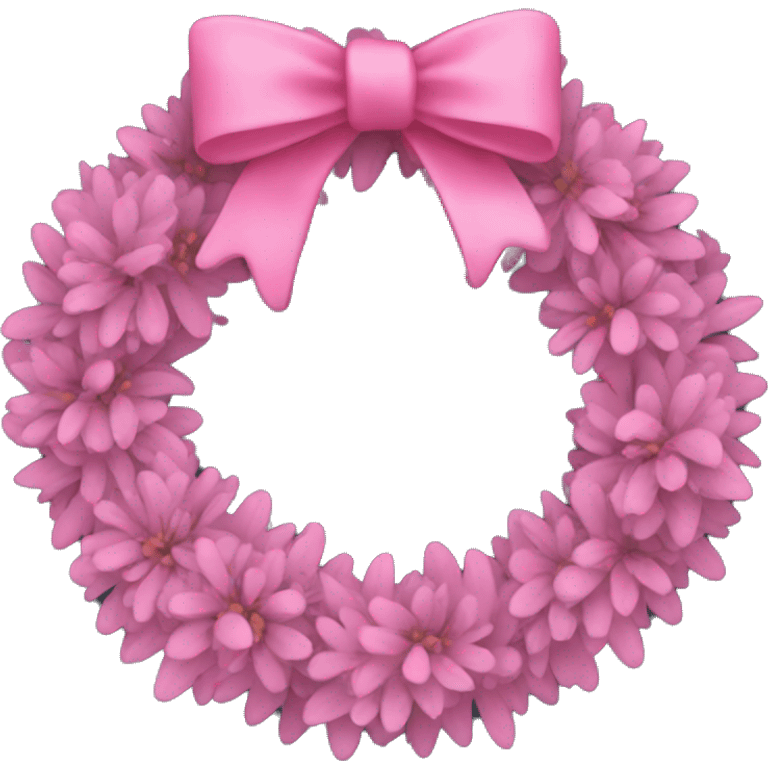 Pink wreath emoji