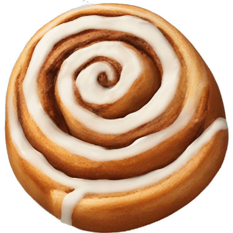 Cinnamon roll on plate emoji