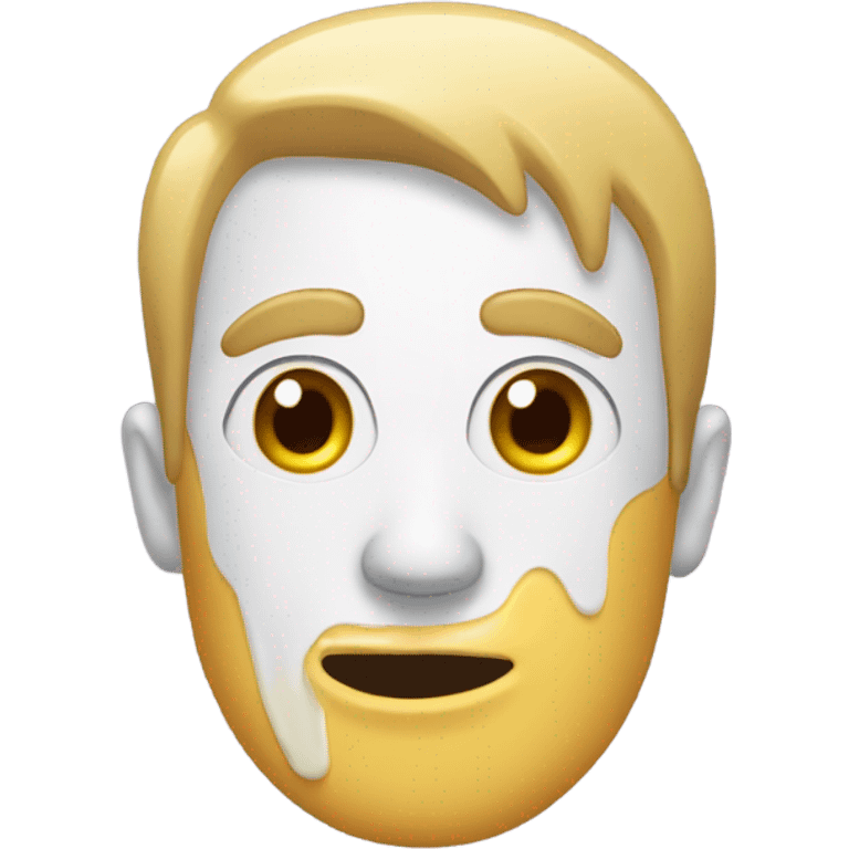 A man with mayo on his face emoji