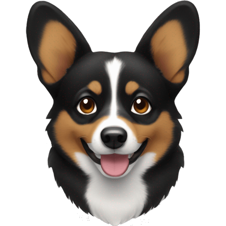 Black corgi  emoji