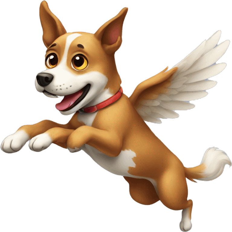 Flying dog emoji