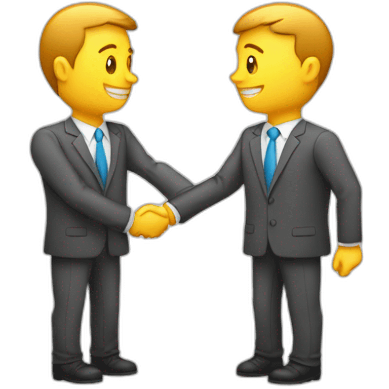 partnership in business handshaking with color #F8D877 emoji