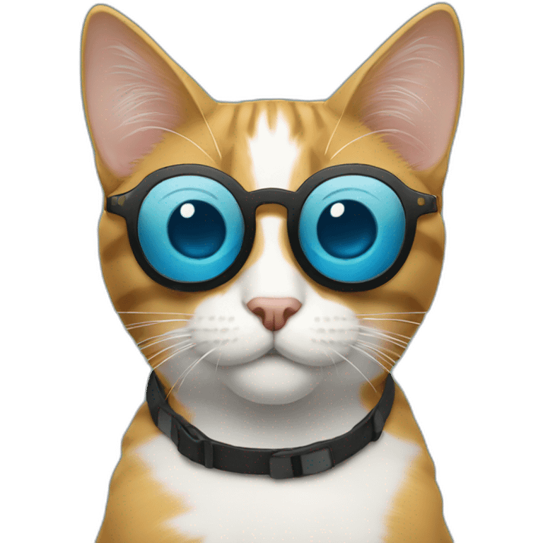 Gato con gafas emoji