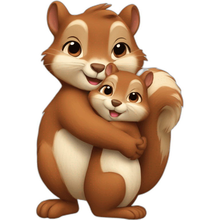 squirrel in the cat's arms emoji