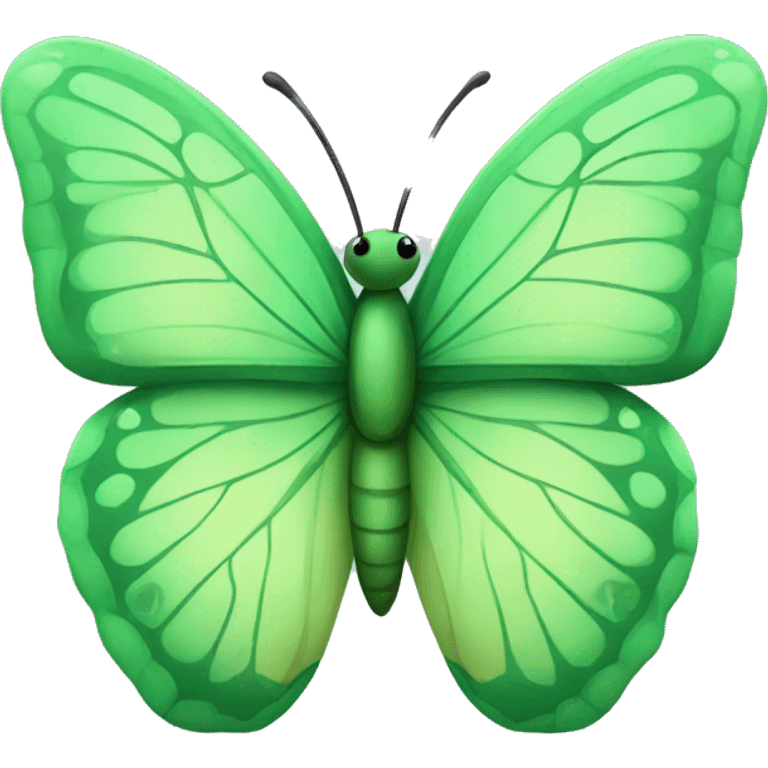 Cute green butterfly  emoji