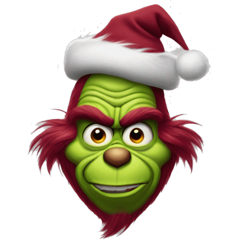 maroon grinch emoji