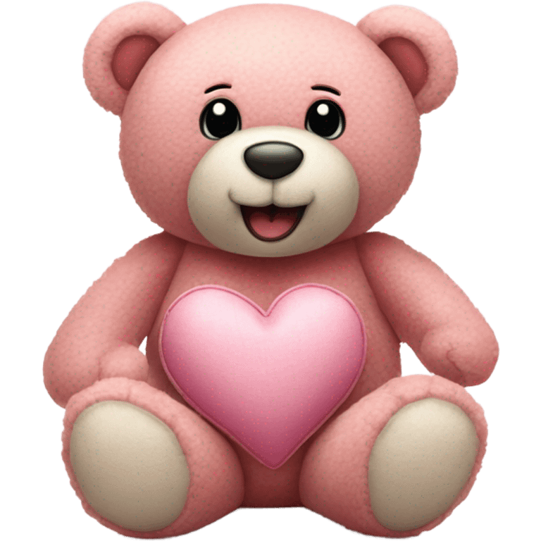 Pink teddy bear emoji