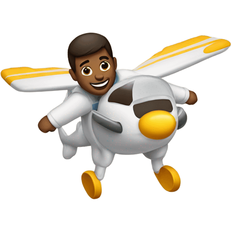 Guy flying emoji