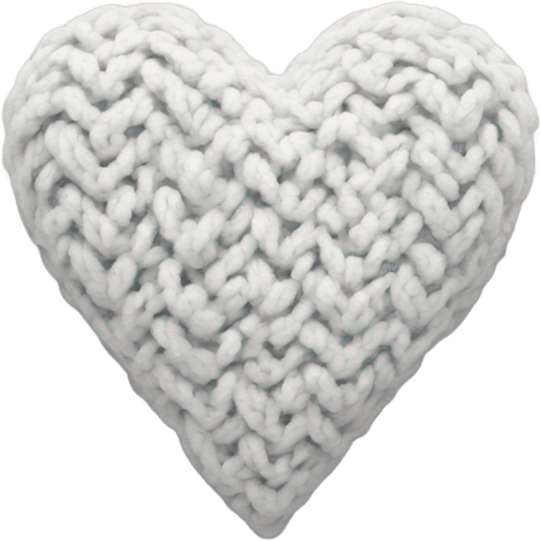 White knitted heart emoji