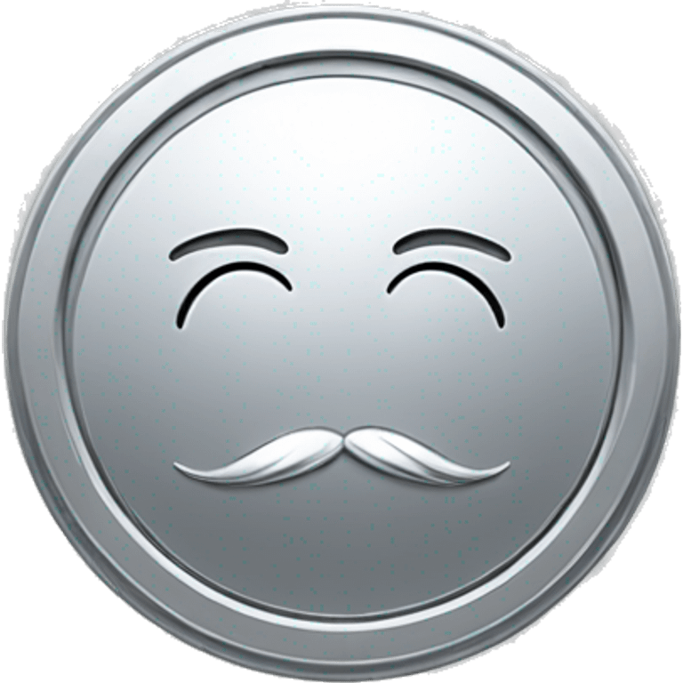 silver coin with monocle emoji