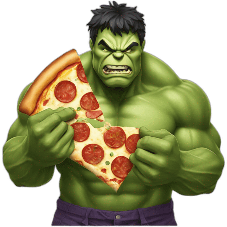 Hulk eat pizza emoji