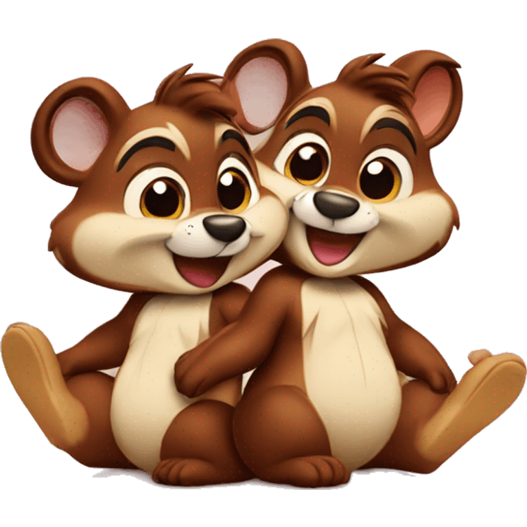 Chip and dale in love emoji